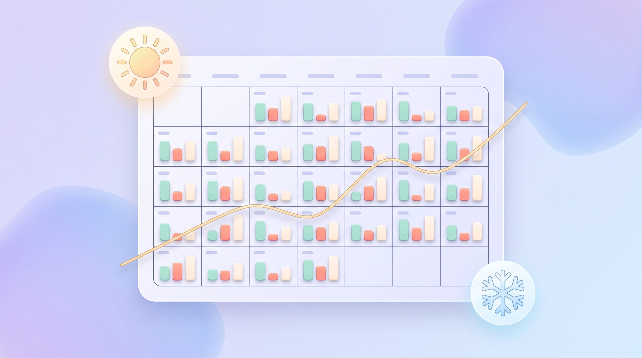 Small hotel rate calendar with prices that change according to demand